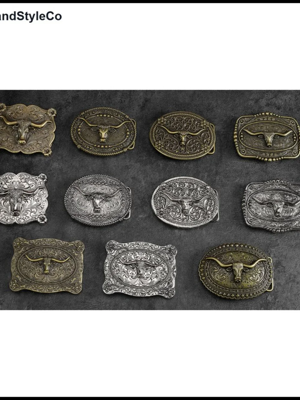 Vintage Longhorn Belt Buckle, Zinc Alloy, Western Belt Accessory, 1.5-Inch Fit,